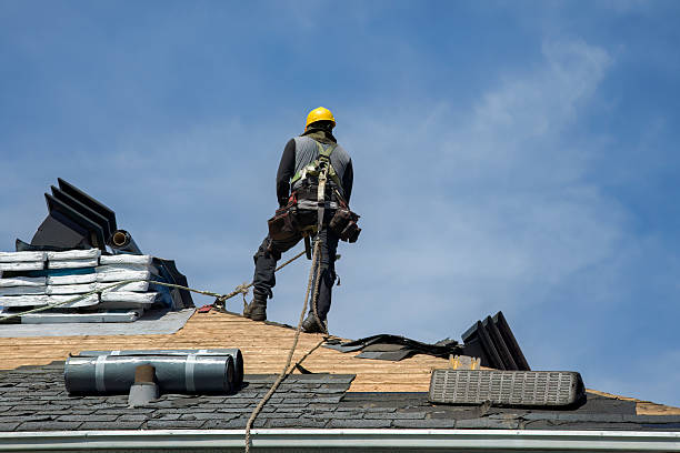 Professional Gutter Installation technician working in Barnardsville, NC